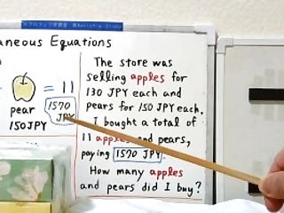 Simultaneous Equations For Apples And Pear Gags.[japanmath](boobjob)